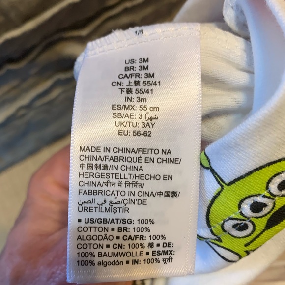 🤠NWOT Pixar 3-Month Baby Cotton Shorts with Drawstring Waists - Picture 4 of 10